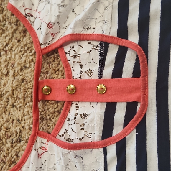 Medium Striped Lace maternity tee - Picture 4 of 4